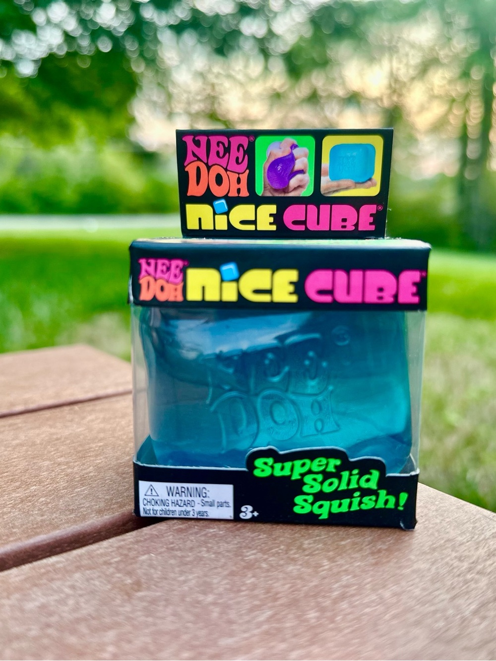 NEW NeeDoh Nice Cube Blue Super Solid Squish Nee Doh Fidget Squishy Viral Tiktok